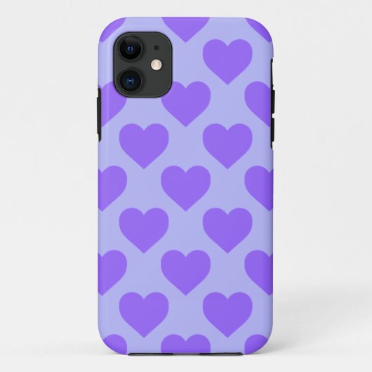 Lila Herzmuster Case-Mate iPhone Hülle (Rückseite)
