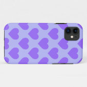 Lila Herzmuster Case-Mate iPhone Hülle (Rückseite (Horizontal))