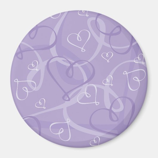 Lila Herzmuster Magnet (Vorne)