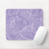 Lila Herzmuster Mousepad (Mit Mouse)