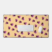 Lila Herzmuster Schreibtischunterlage (Tastatur & Maus)