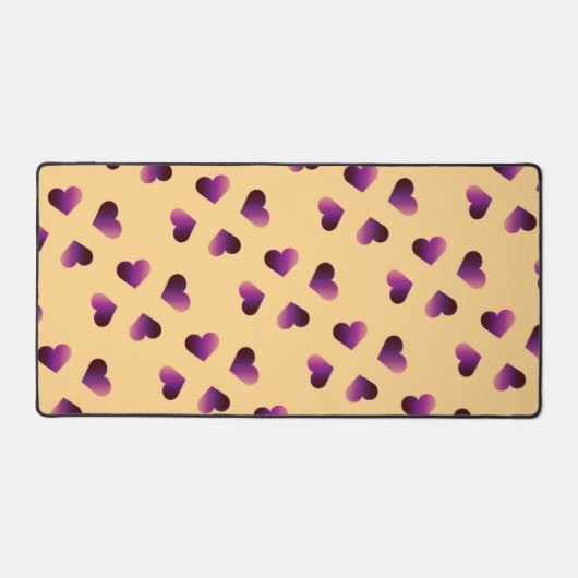 Lila Herzmuster Schreibtischunterlage (Vorderseite)