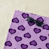 Lila Herzmuster Strandtuch (Beispiel)