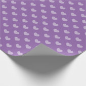 Lila Herzmuster Weihnachtsfeiertag Geschenkpapier (Ecke)