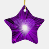 Lila Herzornament Keramikornament (Hinten)
