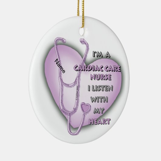 Lila Herzpflegerin Keramik Ornament (Rechts)