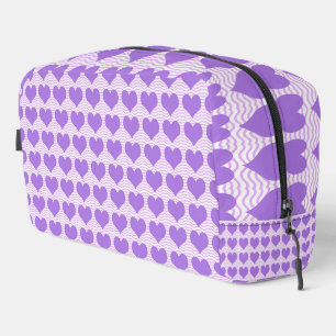 Lila Herztasche für Kosmetik Waschbeutel