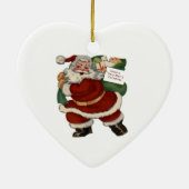 Lila Herzweihnachtsdekor Keramik Ornament (Hinten)