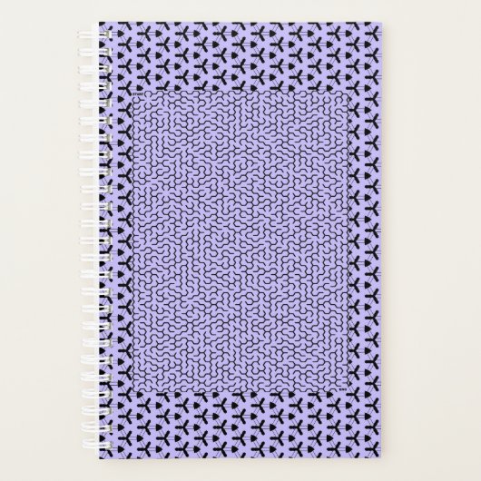 Lila Hexagon Maze Planer (Vorderseite)
