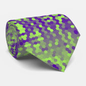 Lila Hexagon-Muster Krawatte (Gerollt)