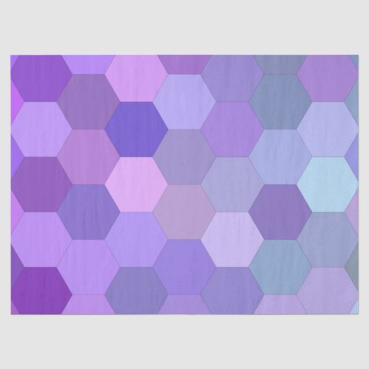lila Hexagon-Papier Seidenpapier (Vorderseite)
