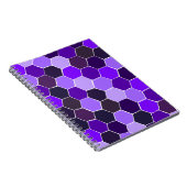 Lila Hexagon-Quiltmuster-Notebook Notizblock (Rechte Seite)