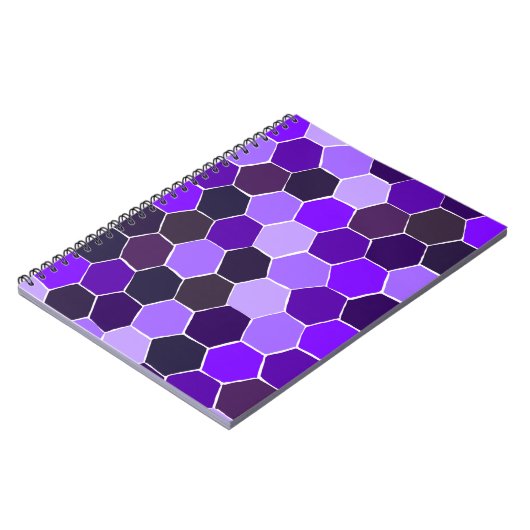Lila Hexagon-Quiltmuster-Notebook Notizblock (Linke Seite)