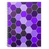 Lila Hexagon-Quiltmuster-Notebook Notizblock (Vorderseite)
