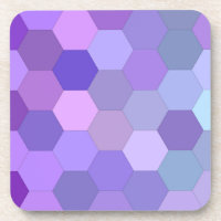 lila Hexagon-Untersetzer-Set
