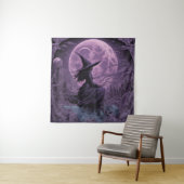 Lila Hexe Halloween Wandteppich (Beispiel)
