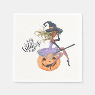 Lila Hexenhalloween Serviette