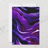 Lila Hexenhandwerk Silhouette Halloween Kostüm Par Einladung (Rückseite)