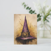 Lila Hexenhutfarbe Postkarte (Stehend Vorderseite)
