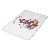 Lila Hexenkürbis und Fledermäuse tricksen oder beh Badematte (Schrägansicht)