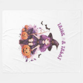 Lila Hexenkürbis und Fledermäuse tricksen oder beh Fleecedecke (Vorderseite (Horizontal))