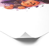 Lila Hexenkürbis und Fledermäuse tricksen oder beh Fotodruck (Ecke)