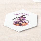 Lila Hexenkürbis und Fledermäuse tricksen oder beh Untersetzer (angewinkelt)