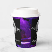 Lila Hexensche Silhouette Halloween Pappbecher (Links)