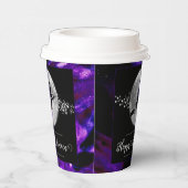 Lila Hexensche Silhouette Halloween Pappbecher (Rechts)