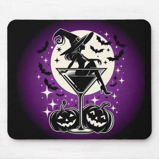Lila Hexi Martini Mousepad (Vorne)