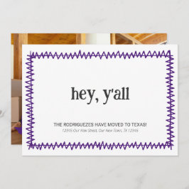 Lila Hey Y'all - nach Texas gezogen Ankündigung