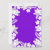 Lila Hibisken Blätter Foto Empfang nur Einladung (Rückseite)