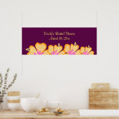 Lila Hibisken-Blume Anpassbare Banner Poster (Küche)
