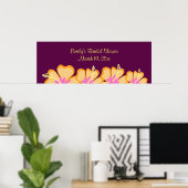 Lila Hibisken-Blume Anpassbare Banner Poster (Heimbüro)