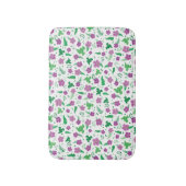 Lila Hibiskus Badematte (Vorderseite Vertikal)