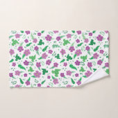 Lila Hibiskus Badhandtuch Set (Handtuch)