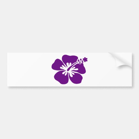 lila Hibiskus-Blume Autoaufkleber (Vorne)