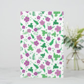 Lila Hibiskus Briefpapier (Stehend Vorderseite)