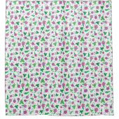 Lila Hibiskus Duschvorhang (Vorderseite)