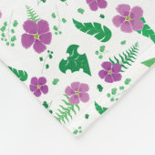 Lila Hibiskus Fleecedecke (Ecke)