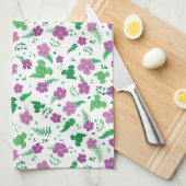 Lila Hibiskus Handtuch (Viertel Falte)