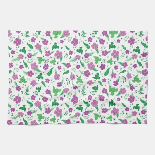 Lila Hibiskus Handtuch (Horizontal)