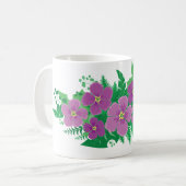 Lila Hibiskus Kaffeetasse (Vorderseite Links)