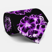 Lila Hibiskus Krawatte (Gerollt)