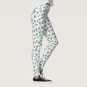 Lila Hibiskus Leggings (Rechts)