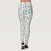 Lila Hibiskus Leggings (Rückseite)