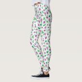 Lila Hibiskus Leggings (Links)