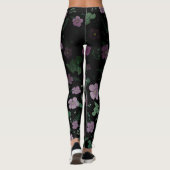 Lila Hibiskus Leggings (Rückseite)