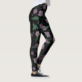 Lila Hibiskus Leggings (Rechts)