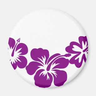 Lila Hibiskus leis Magnet